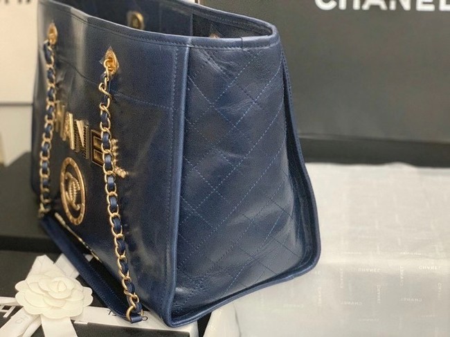 Chanel shopping bag A67001 Royal Blue