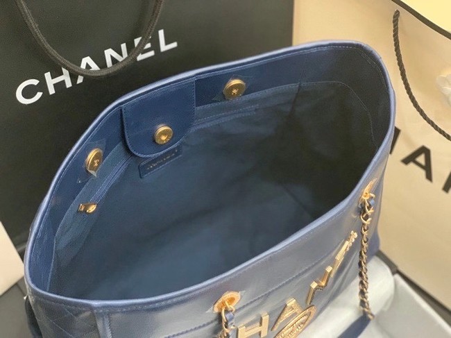 Chanel shopping bag A67001 Royal Blue