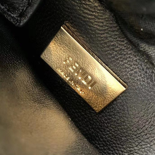 Fendi PEEKABOO ICONIC MINI nappa leather bag 8BN244 black