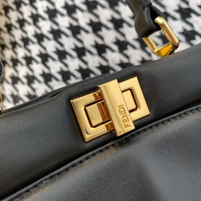 Fendi PEEKABOO ICONIC MINI nappa leather bag 8BN244 black