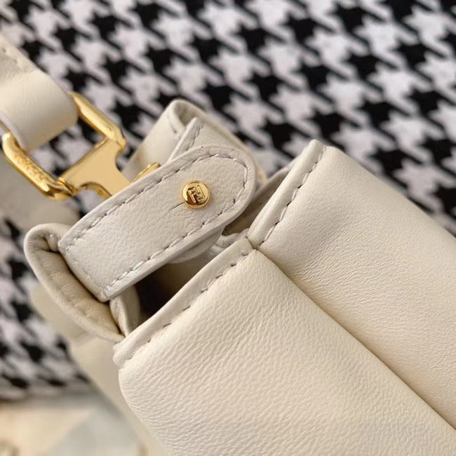 Fendi PEEKABOO ICONIC MINI nappa leather bag 8BN244 white