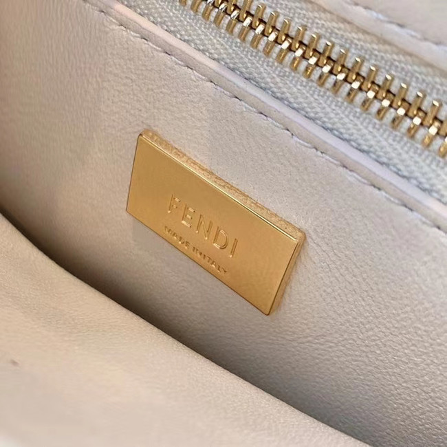 Fendi PEEKABOO ICONIC MINI nappa leather bag 8BN244 white