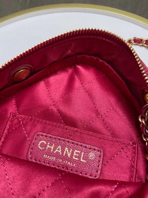 Chanel small diamond bag Grained Calfskin & Gold-Tone Metal AS2201 Pink