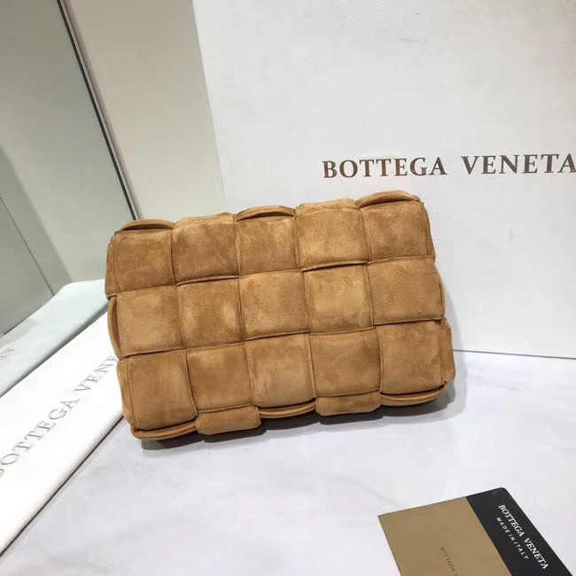 Bottega Veneta PADDED CASSETTE BAG suede 591970 brown