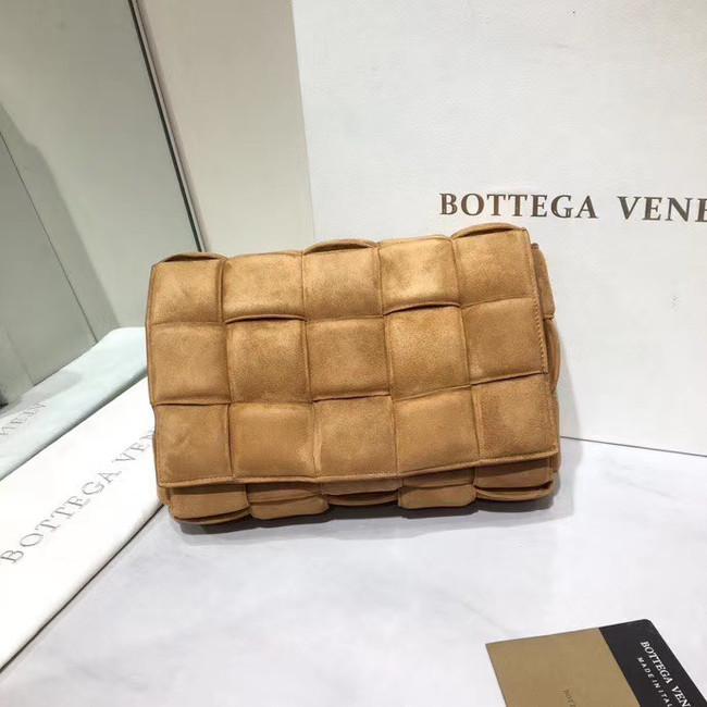 Bottega Veneta PADDED CASSETTE BAG suede 591970 brown