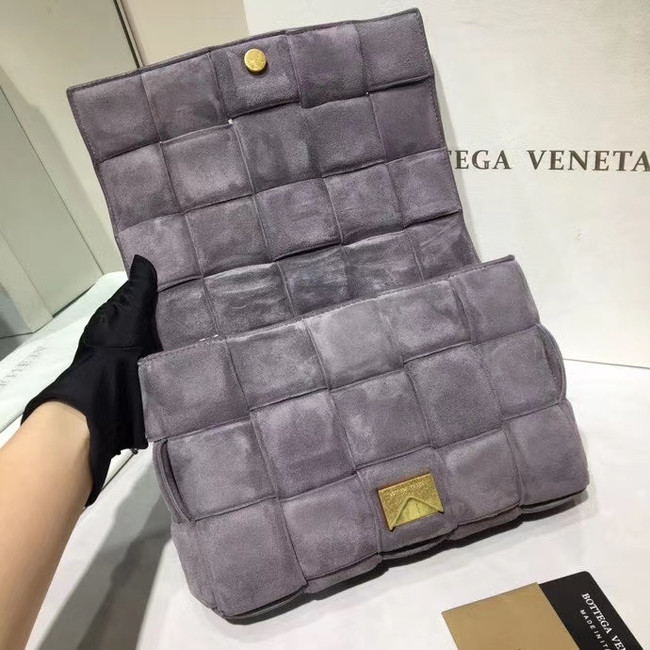 Bottega Veneta PADDED CASSETTE BAG suede 591970 grey