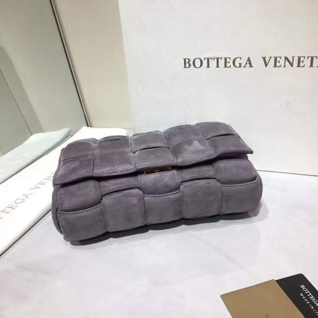 Bottega Veneta PADDED CASSETTE BAG suede 591970 grey