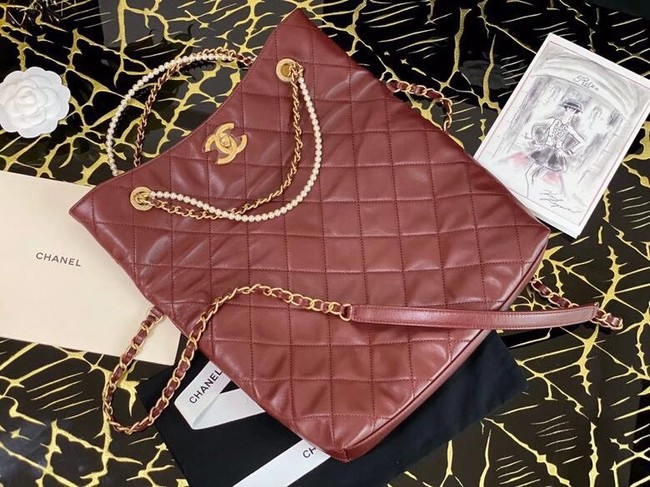 Chanel Original shopping bag AS2213 Burgundy