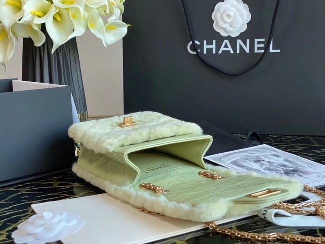 Chanel mini 2.55 handbag AS1961 Green