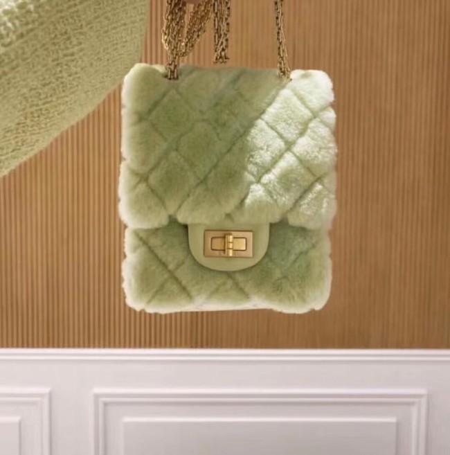 Chanel mini 2.55 handbag AS1961 Green