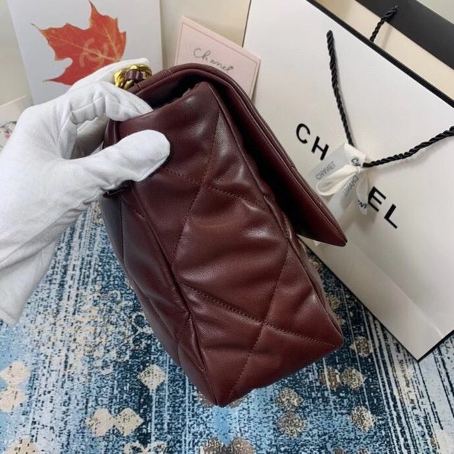 Chanel 19 flap bag AS1162 Burgundy