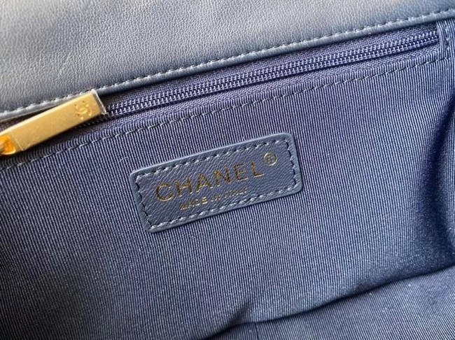 Chanel flap bag Calfskin & Gold-Tone Metal AS2055 Royal Blue