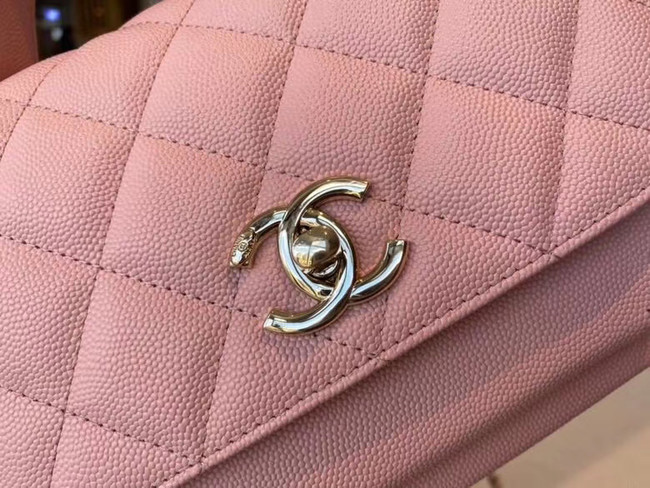 Chanel small flap bag Calfskin & Gold-Tone Metal A93749 pink