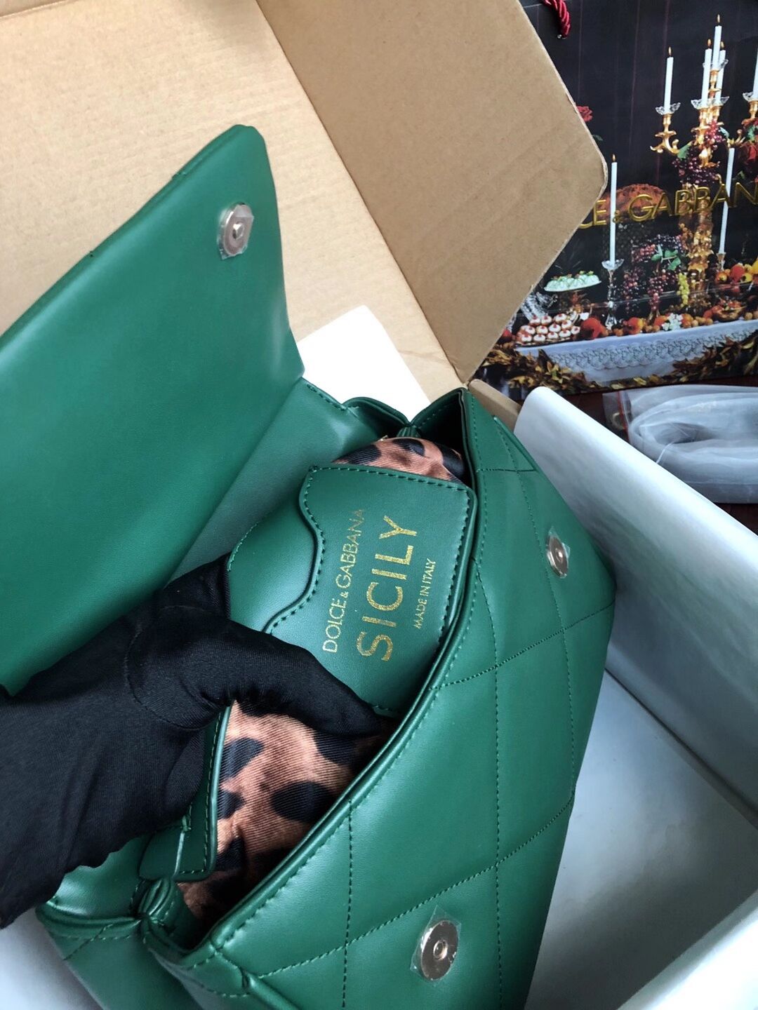 Dolce & Gabbana Origianl Leather 4198 green