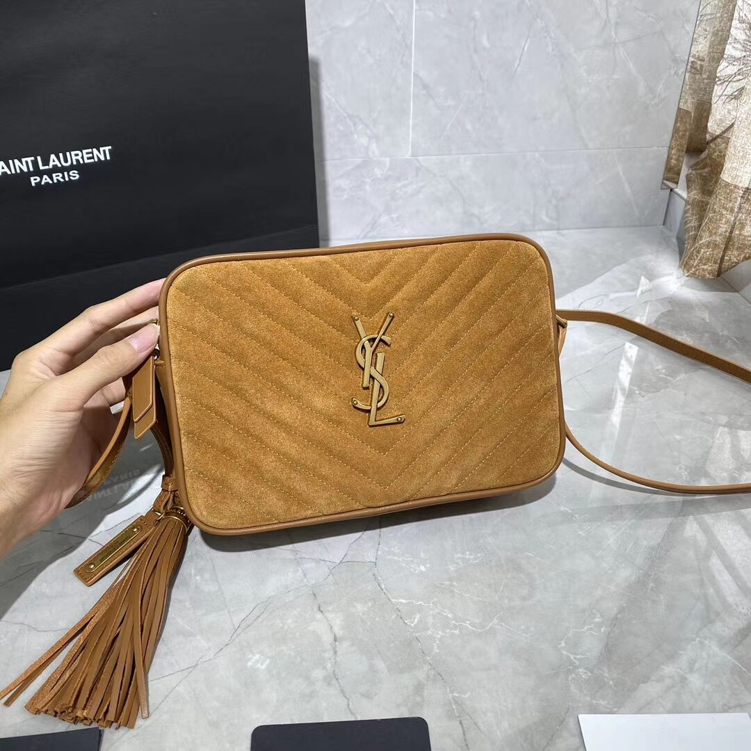 Yves Saint Laurent IN SUEDE AND SMOOTH LEATHER Y520534E Brown