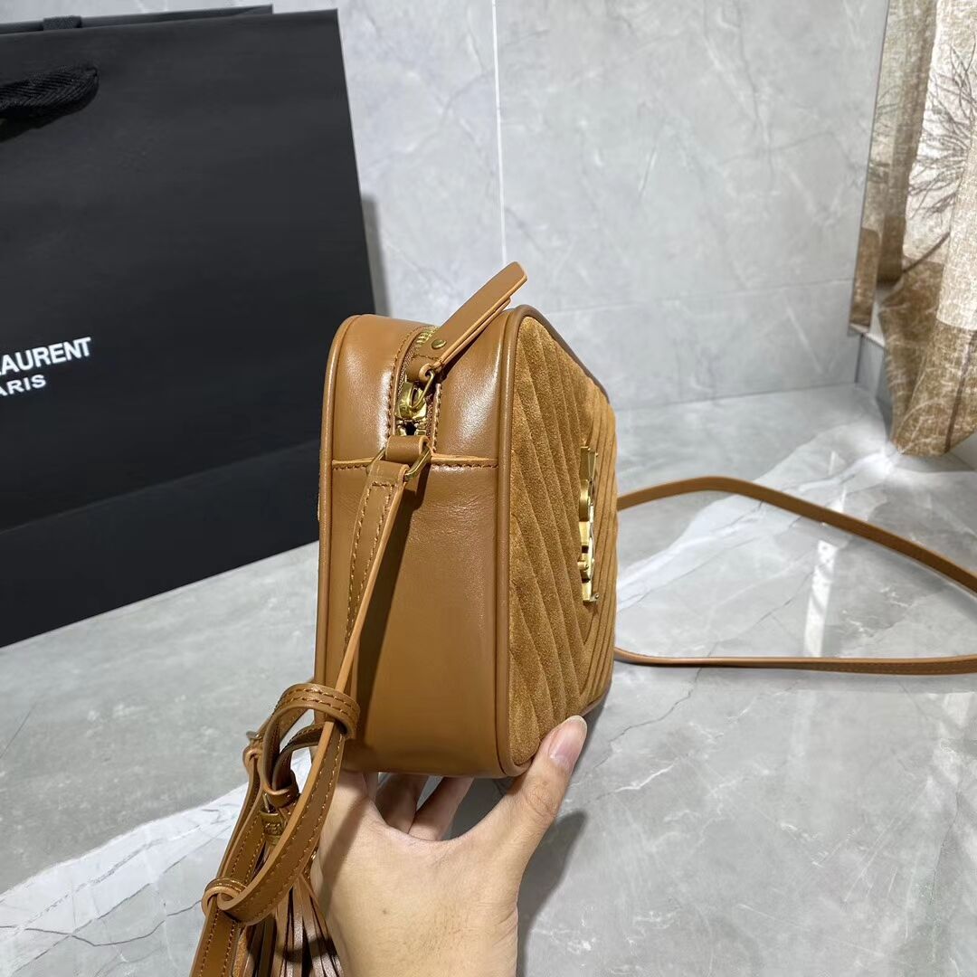 Yves Saint Laurent IN SUEDE AND SMOOTH LEATHER Y520534E Brown