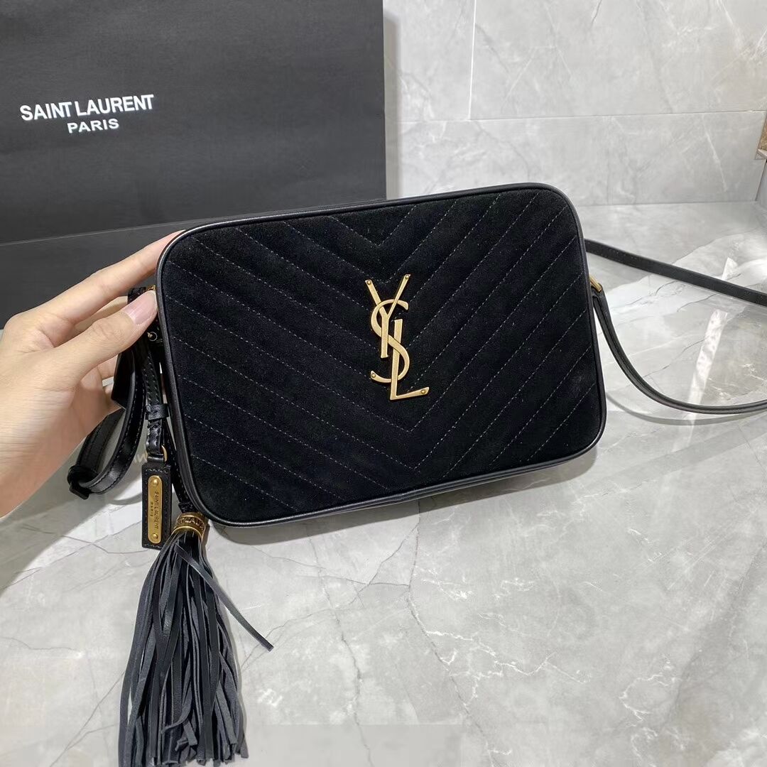 Yves Saint Laurent IN SUEDE AND SMOOTH LEATHER Y520534E black