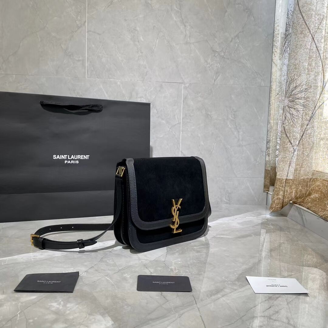 Yves Saint Laurent IN SUEDE AND SMOOTH LEATHER Y535025E Black