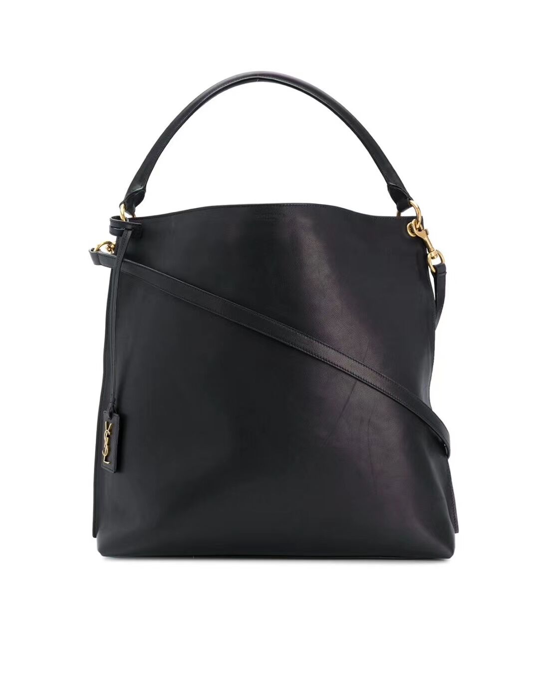 Yves Saint Laurent Calfskin Leather Shoulder Bag Y635266 black