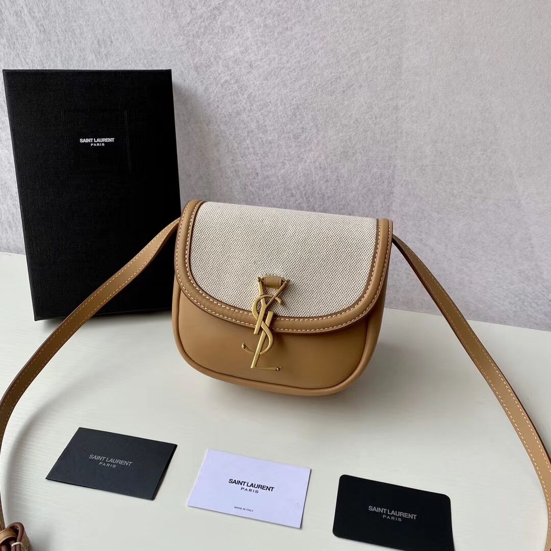 Yves Saint Laurent IN CANVAS AND LEATHER Y650123H Apricot