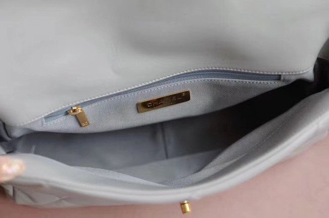 Chanel 19 flap bag AS1161 grey