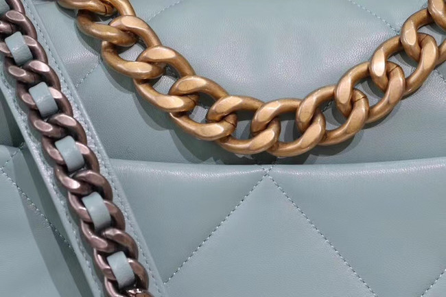 Chanel 19 flap bag AS1161 light blue