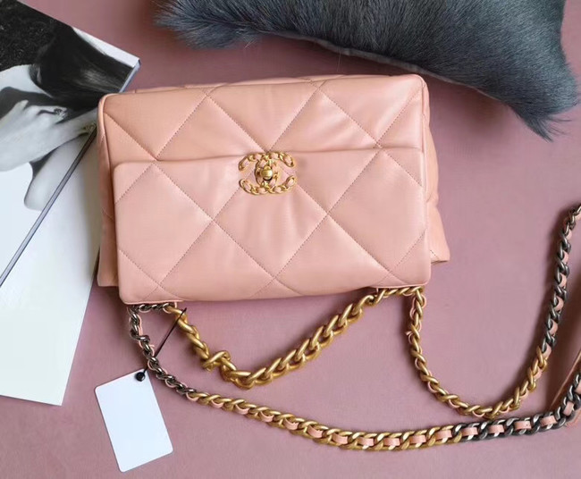 Chanel 19 flap bag AS1161 pink