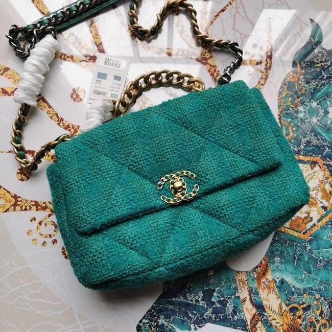 CHANEL 19 Flap Bag AS1161 green