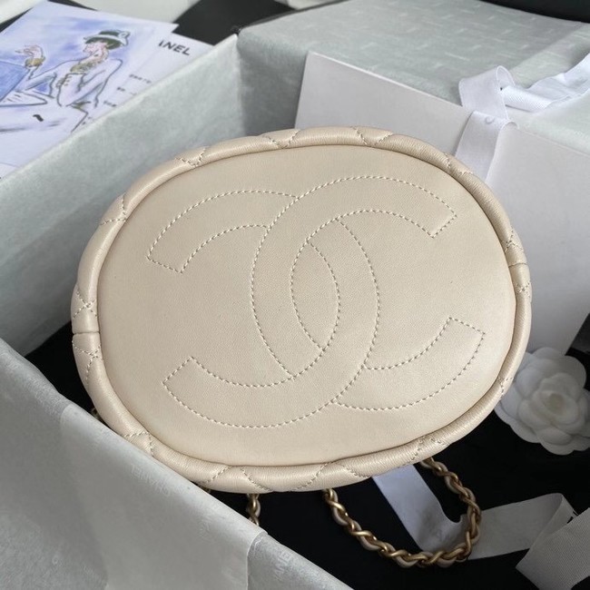 Chanel Drawstring Sheepskin bag AS2057 Beige