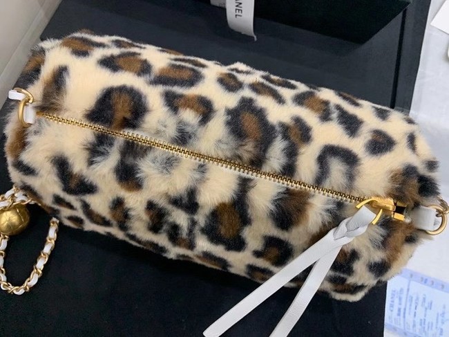 Chanel Mink hair Leopard Print AS1899 Beige