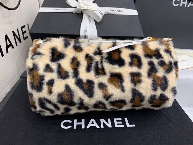 Chanel Mink hair Leopard Print AS1899 Beige