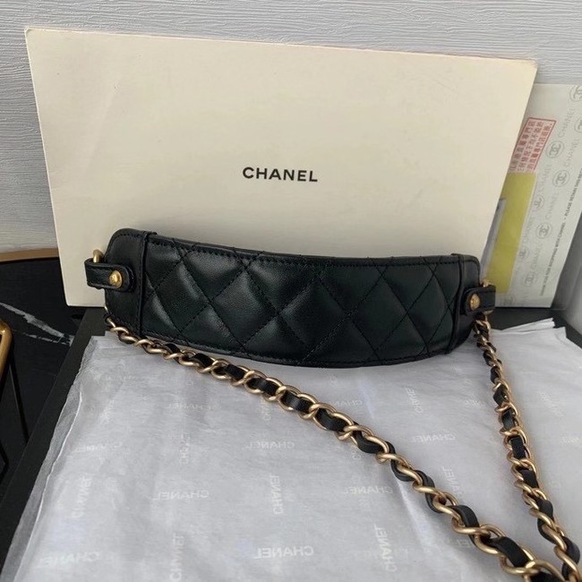 Chanel small flap bag Calfskin & Gold-Tone Metal AS2228 Black