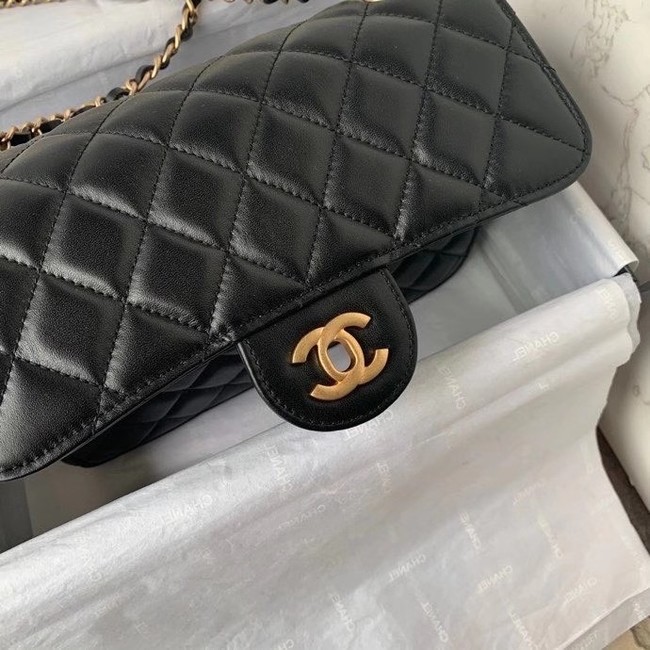 Chanel small flap bag Calfskin & Gold-Tone Metal AS2228 Black