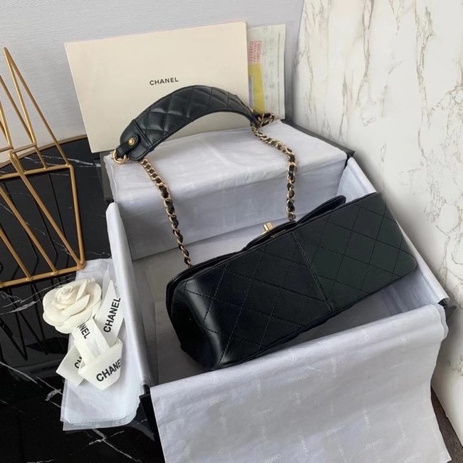 Chanel small flap bag Calfskin & Gold-Tone Metal AS2228 Black