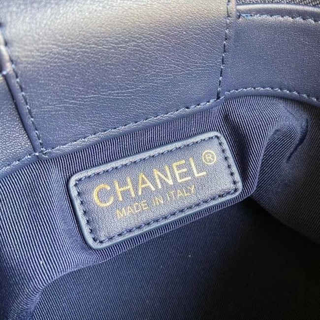 Chanel vanity case AS2061 dark Blue