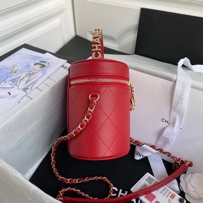 Chanel vanity case AS2061 red