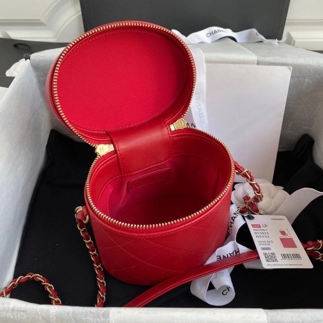 Chanel vanity case AS2061 red