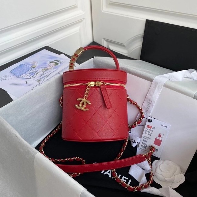 Chanel vanity case AS2061 red