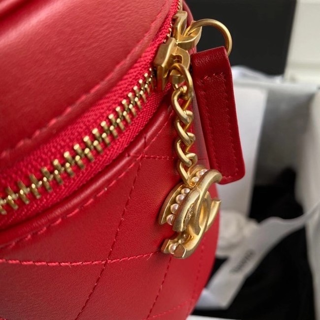 Chanel vanity case AS2061 red