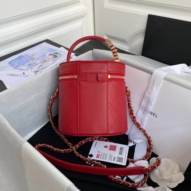 Chanel vanity case AS2061 red