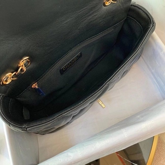 Chanel flap bag Calfskin & Gold-Tone Metal AS2231 black