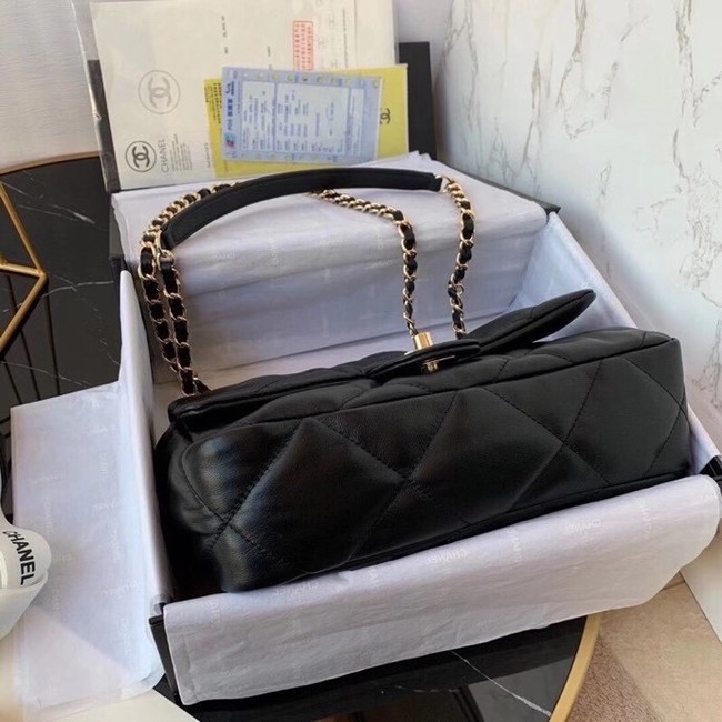 Chanel flap bag Calfskin & Gold-Tone Metal AS2231 black