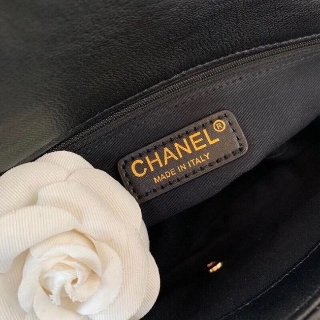 Chanel flap bag Calfskin & Gold-Tone Metal AS2231 black