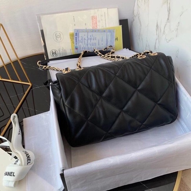 Chanel flap bag Calfskin & Gold-Tone Metal AS2231 black