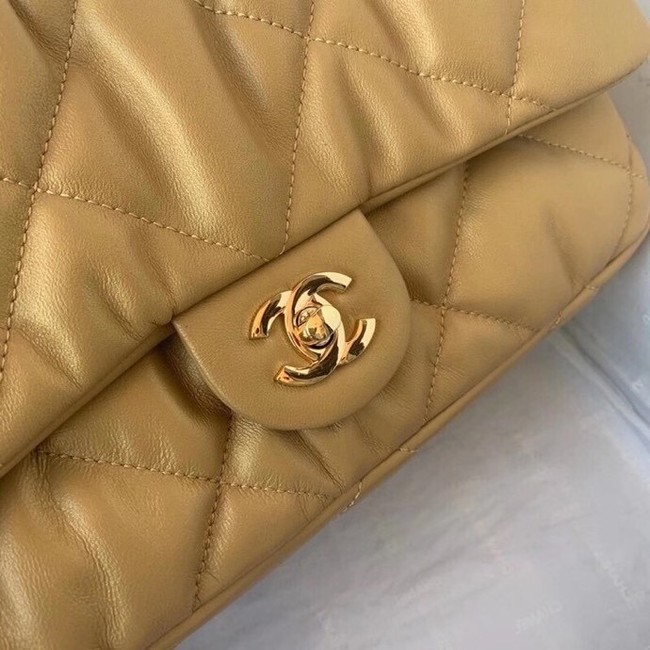 Chanel flap bag Calfskin & Gold-Tone Metal AS2231 brown