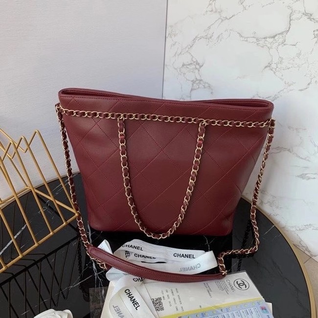 Chanel shopping bag AS2556 Burgundy