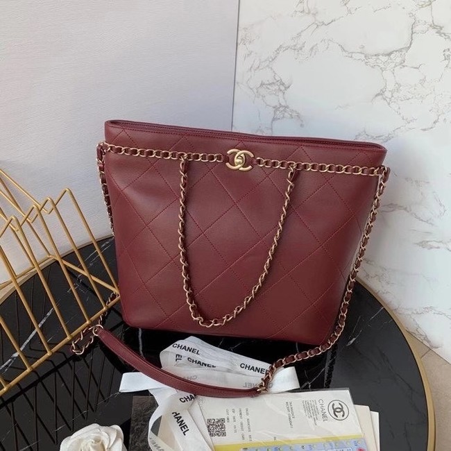 Chanel shopping bag AS2556 Burgundy