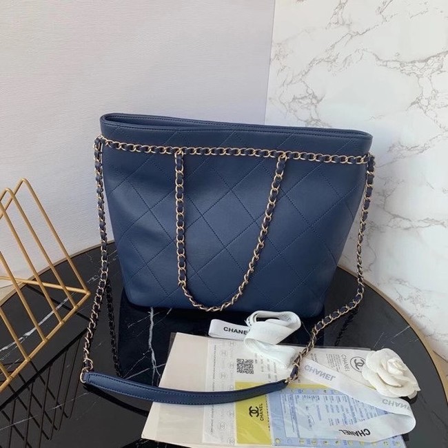 Chanel shopping bag AS2556 Navy Blue