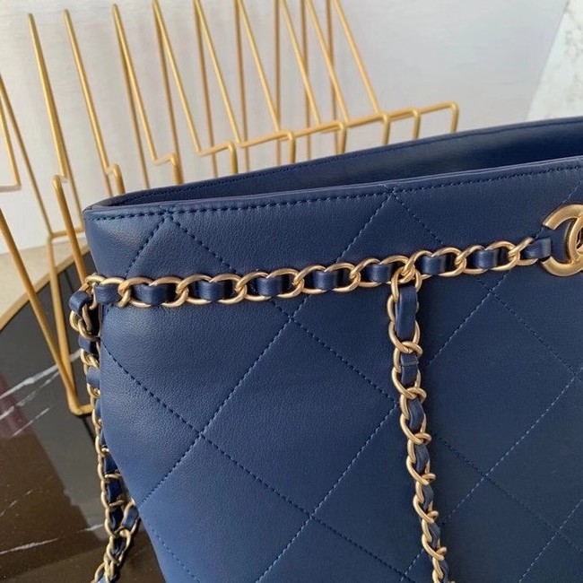 Chanel shopping bag AS2556 Navy Blue