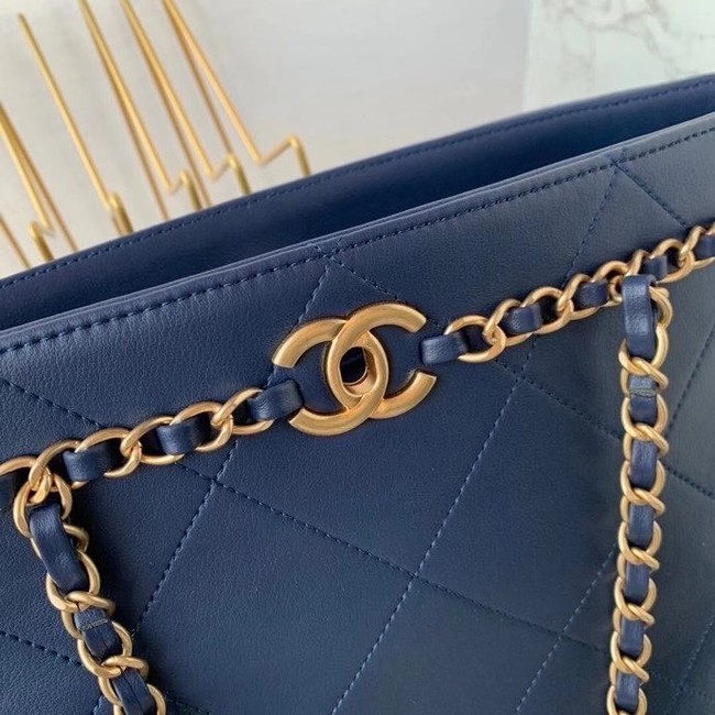 Chanel shopping bag AS2556 Navy Blue